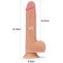 8.5"" Dual layered Silicone Rotating Nature Cock Liam - 5