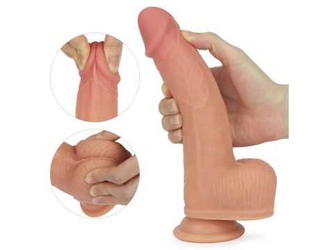 8.5"" Dual layered Silicone Rotating Nature Cock Anthony - 8