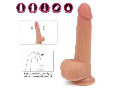 8.5"" Dual layered Silicone Rotating Nature Cock Anthony - 5