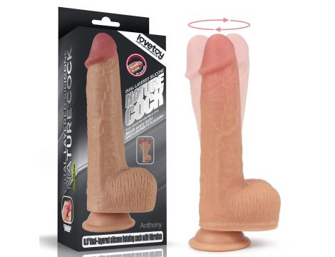 8.5"" Dual layered Silicone Rotating Nature Cock Anthony - 6