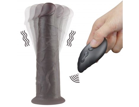 Dildo realistyczne dwuwarstwowe Lovetoy 20 cm obrotowe USB - 8
