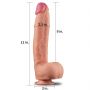 12"" Dual Layered Platinum Silicone Cock - 4