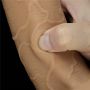 Dildo realistyczne dwuwarstwowe silikonowe z uchwytem Lovetoy 25cm - 10