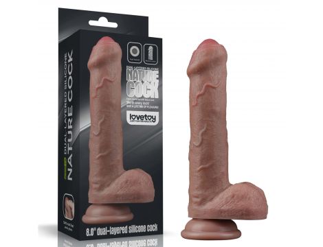 8'' Dual Layered Silicone Cock - 3