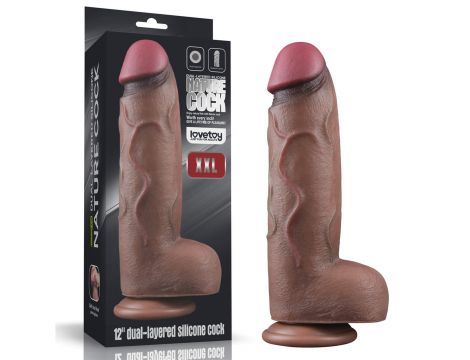 12"""" Dual Layered Silicone Cock XXL - 11