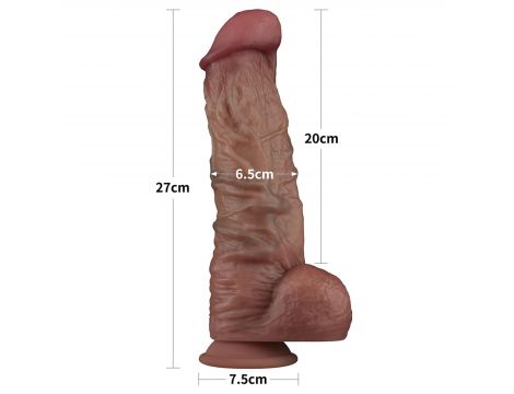 10.5'' Dual Layered Silicone Cock XXL - 2