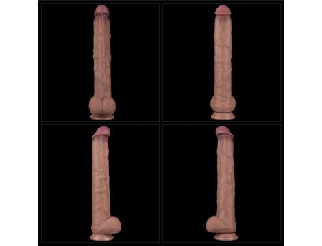 14.5'' Dual Layered Bendable Silicone Cock XXL(Flesh) - 15