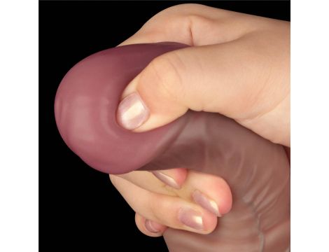 16'' Dual Layered Bendable Silicone Cock XXL(Flesh) - 9