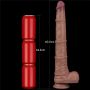 16'' Dual Layered Bendable Silicone Cock XXL(Flesh) - 15
