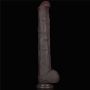 14.5'' Dual Layered Bendable Silicone Cock XXL(Black) - 13