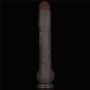 14.5'' Dual Layered Bendable Silicone Cock XXL(Black) - 5