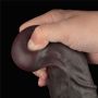 14.5'' Dual Layered Bendable Silicone Cock XXL(Black) - 10