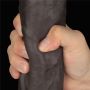 14.5'' Dual Layered Bendable Silicone Cock XXL(Black) - 11