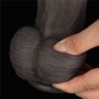 14.5'' Dual Layered Bendable Silicone Cock XXL(Black) - 12