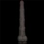 16'' Dual Layered Bendable Silicone Cock XXL(Black) - 2