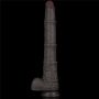 16'' Dual Layered Bendable Silicone Cock XXL(Black) - 3