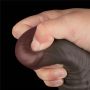 16'' Dual Layered Bendable Silicone Cock XXL(Black) - 14