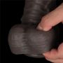 16'' Dual Layered Bendable Silicone Cock XXL(Black) - 19