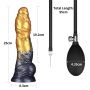 10'' Dual Density Silicone Inflatable Dildo - 5