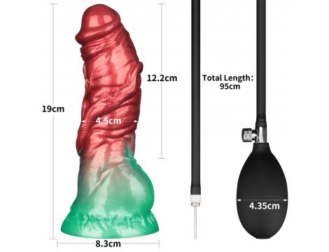 7.5'' Dual Density Silicone Inflatable Dildo - 4