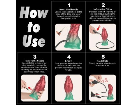 7.5'' Dual Density Silicone Inflatable Dildo - 3
