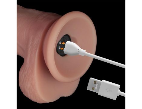 10" Vibrating Sliding Skin Pro II Dual Layer Silicone Dong - 20