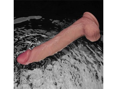 10" Vibrating Sliding Skin Pro II Dual Layer Silicone Dong - 23