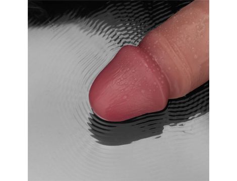 10" Vibrating Sliding Skin Pro II Dual Layer Silicone Dong - 21