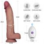 10" Vibrating Sliding Skin Pro II Dual Layer Silicone Dong - 3