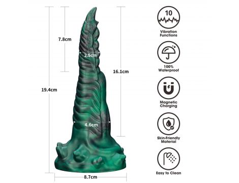 Dildo wibrujące podwójne pazury silikonowe Lovetoy 19 cm - 2