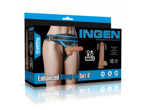 Vibrating Enhanced Strap on Set 8'' L/XL/2XL - 17