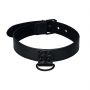 Bondage Fetish Black Matt Collar With Leash - 5