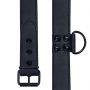 Bondage Fetish Black Matt Collar With Leash - 4