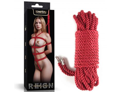 Rebellion Reign Crimson Silky Bondage Rope - 4