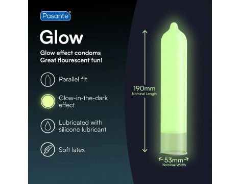 Pasante Glow Condoms 3 pcs