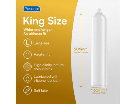 Pasante King Size Condoms 12 pcs - 3