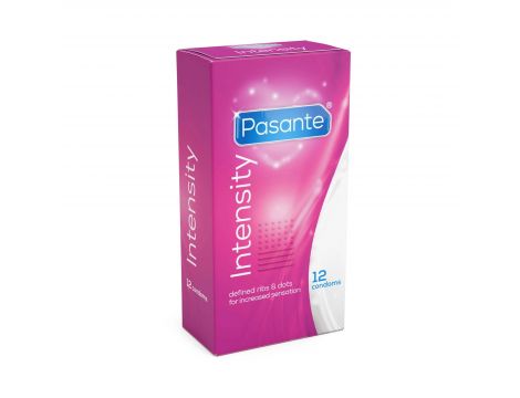 Prezerwatywy prążkowane kropkowane Pasante Intensity 12 szt - 4