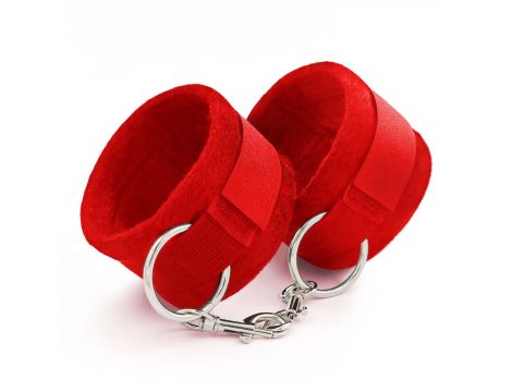 TOUGH LOVE VELCRO HANDCUFFS WITH EXTRA 40CM CHAIN CRUSHIOUS RED - 4
