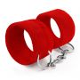 TOUGH LOVE VELCRO HANDCUFFS WITH EXTRA 40CM CHAIN CRUSHIOUS RED - 2