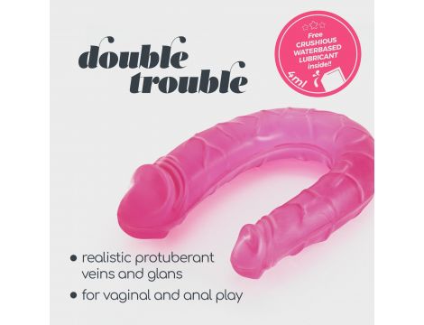DOUBLE TROUBLE DOUBLE DILDO CRUSHIOUS PINK - 3