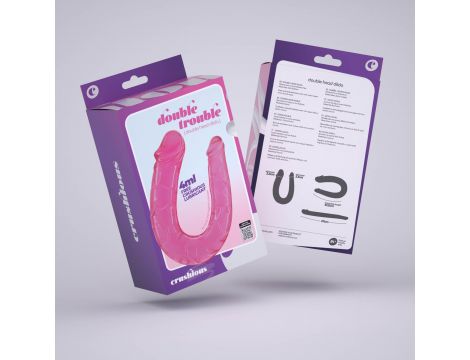 DOUBLE TROUBLE DOUBLE DILDO CRUSHIOUS PINK - 7