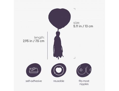 Naklejki na sutki z frędzlami Crushious Bettie Boobs 5 cm - 4