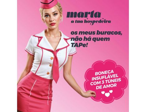 Lalka dmuchana erotyczna Crushious Marta Stewardessa blond 155 cm - 7