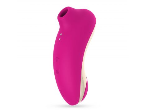 Stymulator łechtaczki Crushious Supernova ssący i stukający różowy USB 12cm - 4