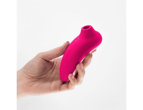 Stymulator łechtaczki Crushious Supernova ssący i stukający różowy USB 12cm - 7