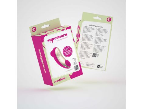 Stymulator łechtaczki Crushious Supernova ssący i stukający różowy USB 12cm - 10