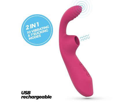 Wibrator punktu G ssący Crushious Cyrano silikonowy USB 18cm - 2