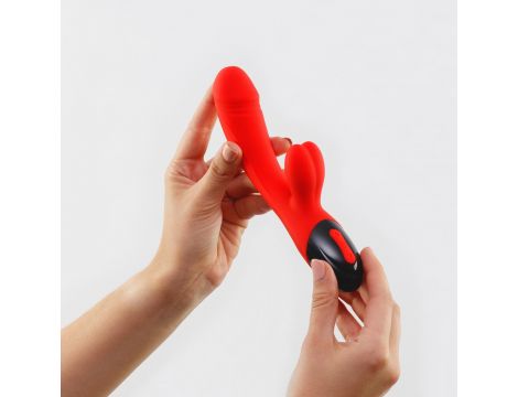 Wibrator króliczek Crushious Dare Dong silikonowy USB 20 cm - 7