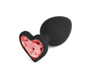 Plug analny Crushious Cuore Large z wymiennymi kryształkami