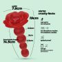 Korek analny wirujący Crushious Rosaline z pilotem silikonowy 19cm - 10